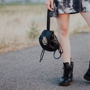 Handmade Indigo Leather Backpack Bag